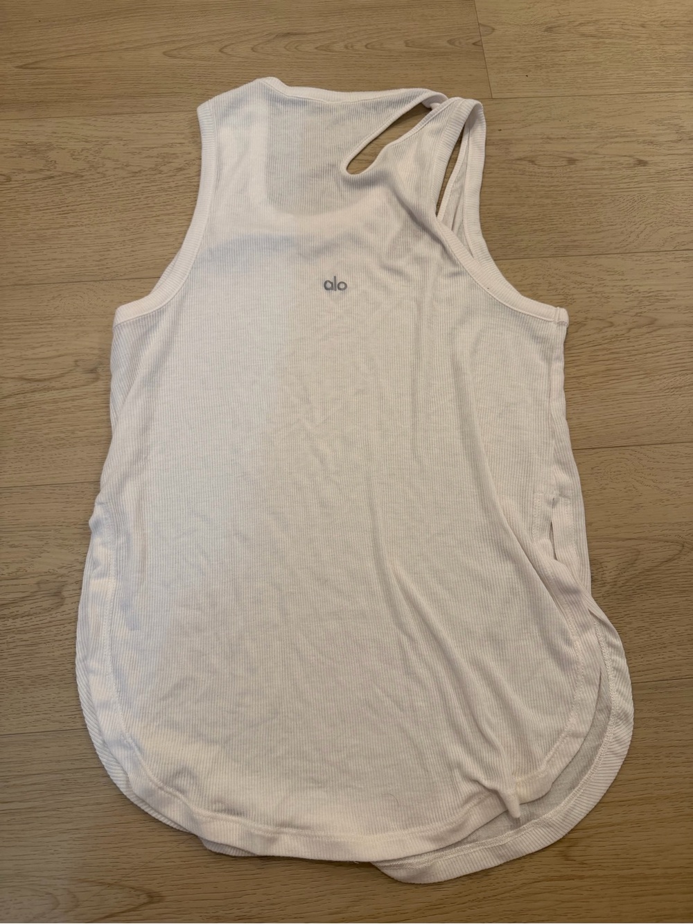 Alo Yoga White Oversized Tank Top